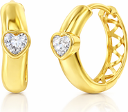 Donatello Gian Sterling Silver Crystal Heart Earrings