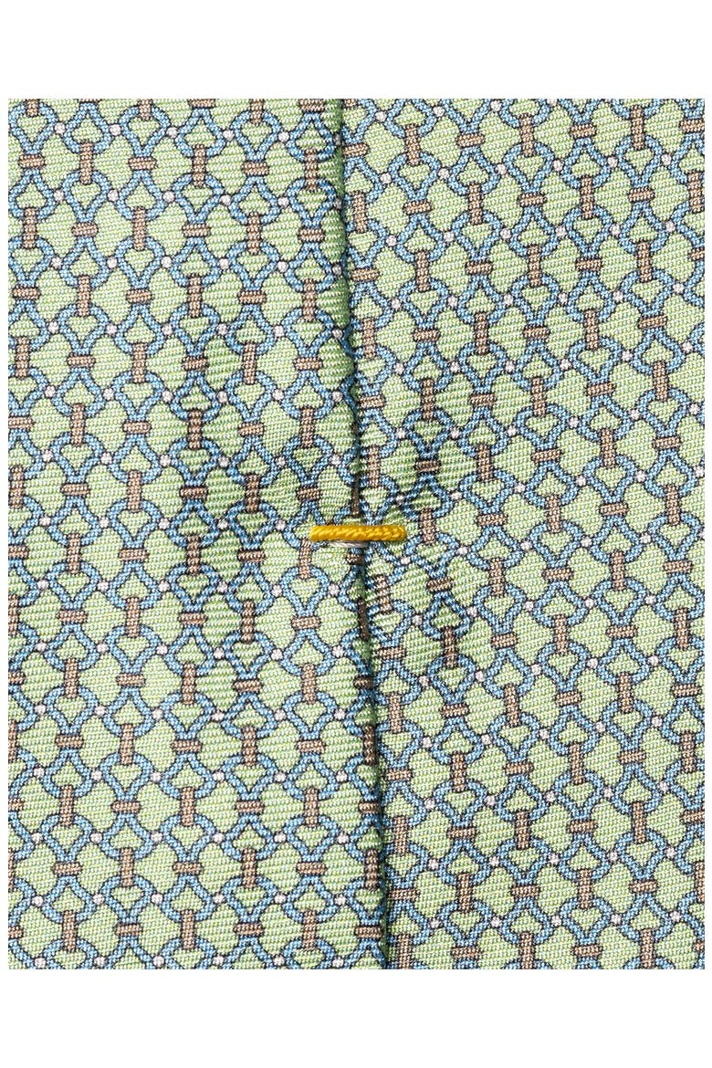 Chain Pattern Silk Tie, Alternate, color, LIGHT GREEN