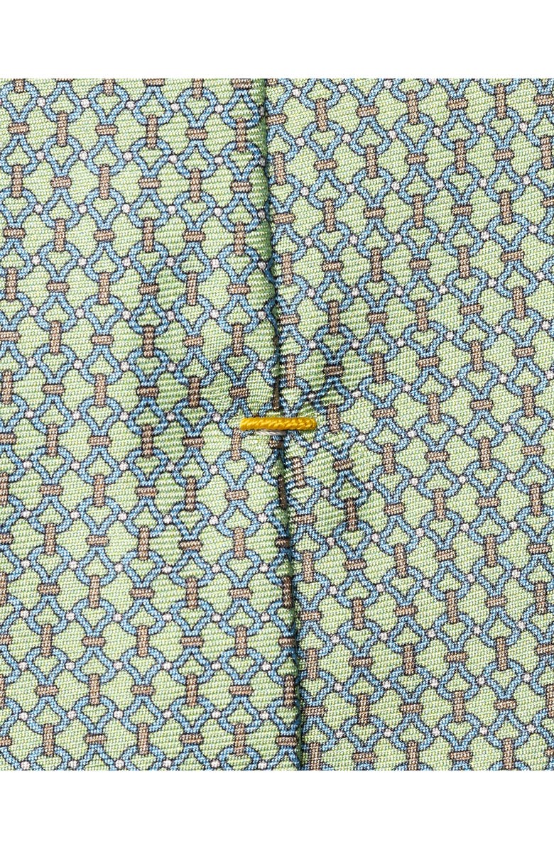 Eton Chain Pattern Silk Tie, Alternate, color, Light Green