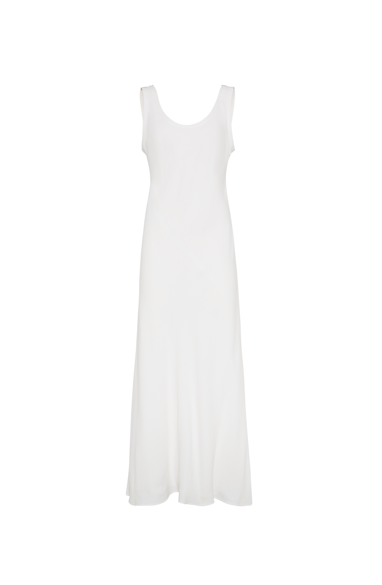 Brunello Cucinelli Fluid twill Tank dress, Main, color, White