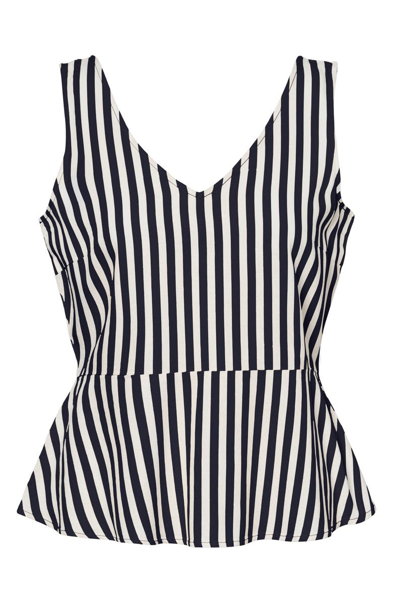 VERO MODA Helenmilo Stripe Linen Blend Sleeveless Top, Main, color,