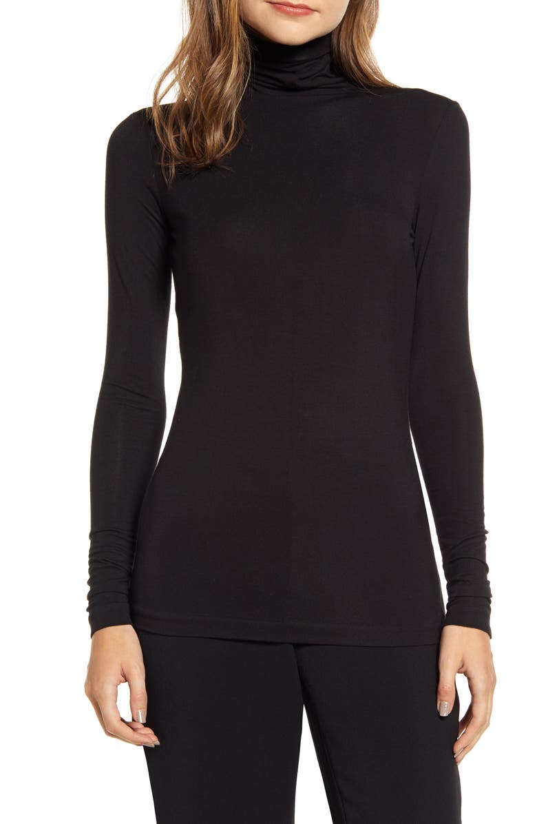 Anne Klein Jersey Turtleneck Top, Main, color, 