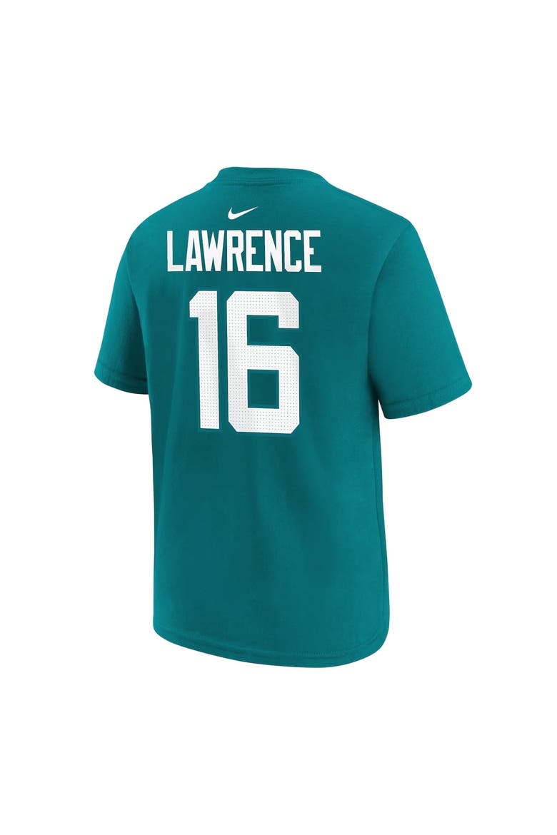 Preschool Nike Trevor Lawrence Teal Jacksonville Jaguars Player Name & Number T-Shirt, Alternate, color, Teal