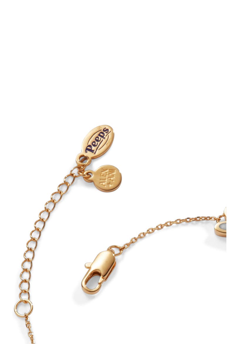 Peeps® Pearlized Bunny Bracelet, Alternate, color, Gold