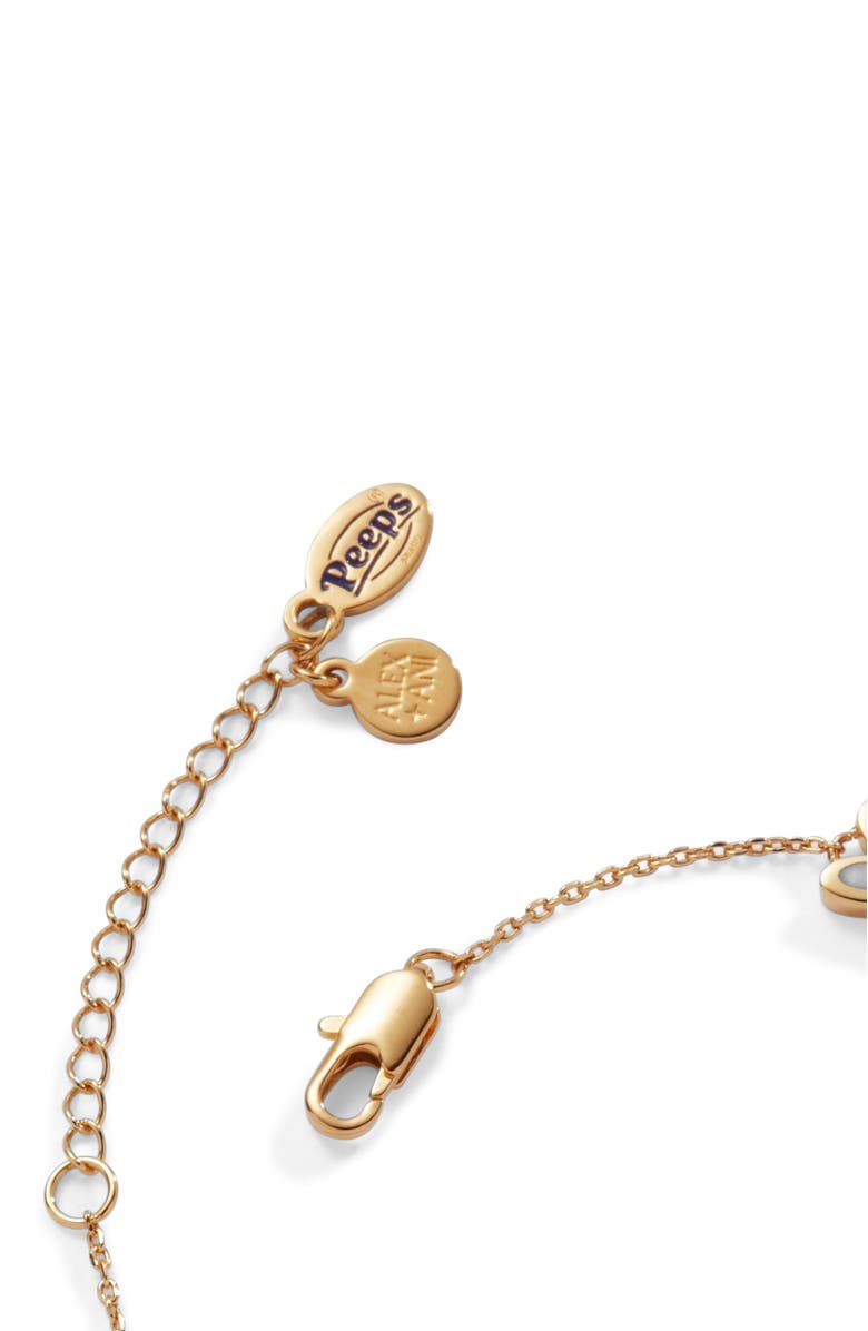 Alex and Ani Peeps<sup>®</sup> Pearlized Bunny Bracelet, Alternate, color, Gold