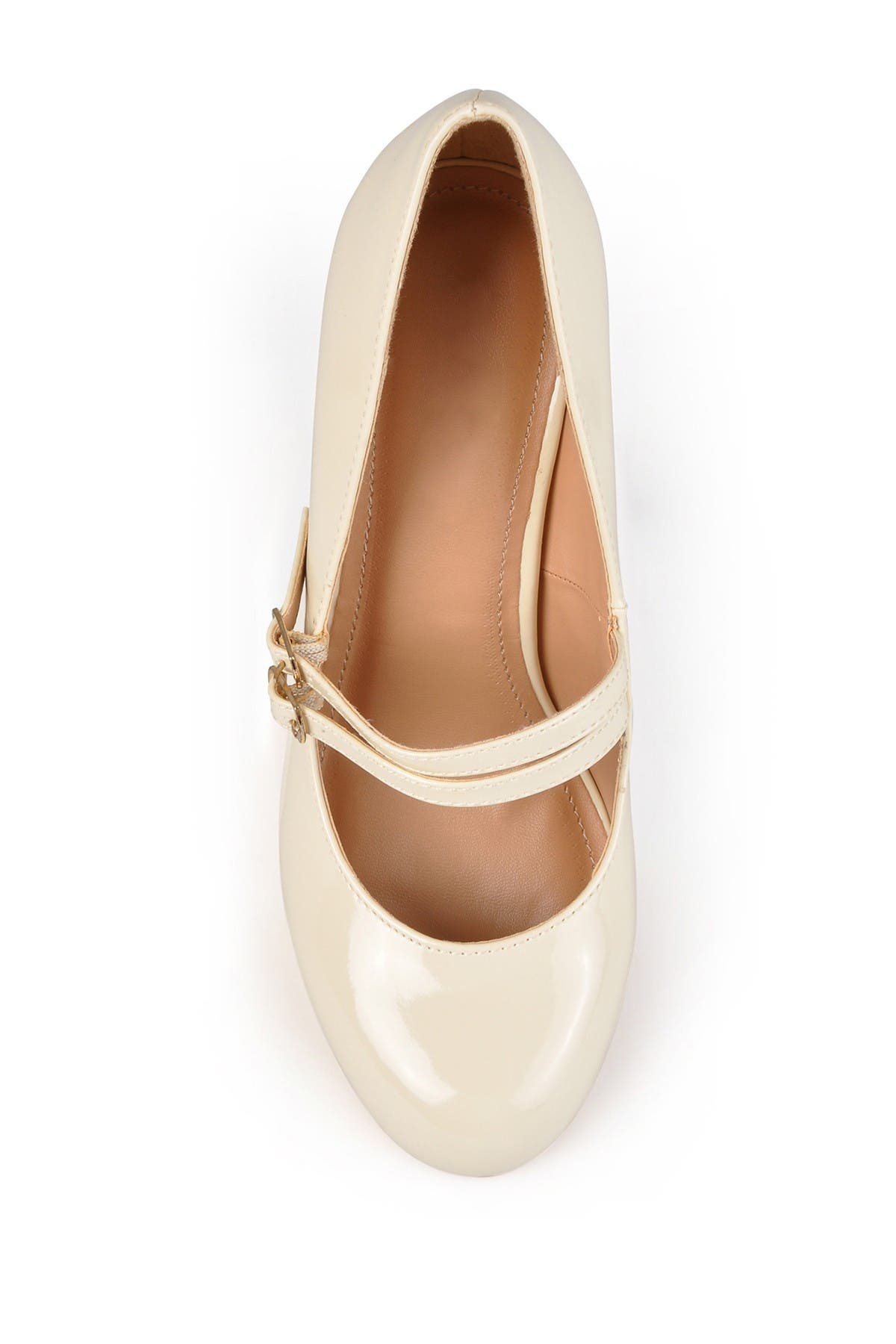 JOURNEE Wendy Patent Mary Jane Pump, Alternate, color, BEIGE