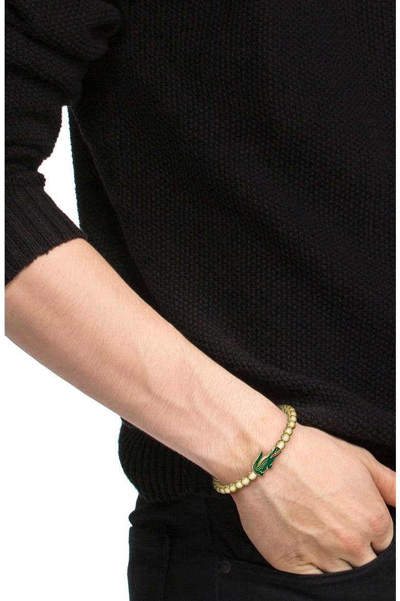 Men's Matchpoint Stainless Steel Bead Bracelet, Alternate, color, GOLD