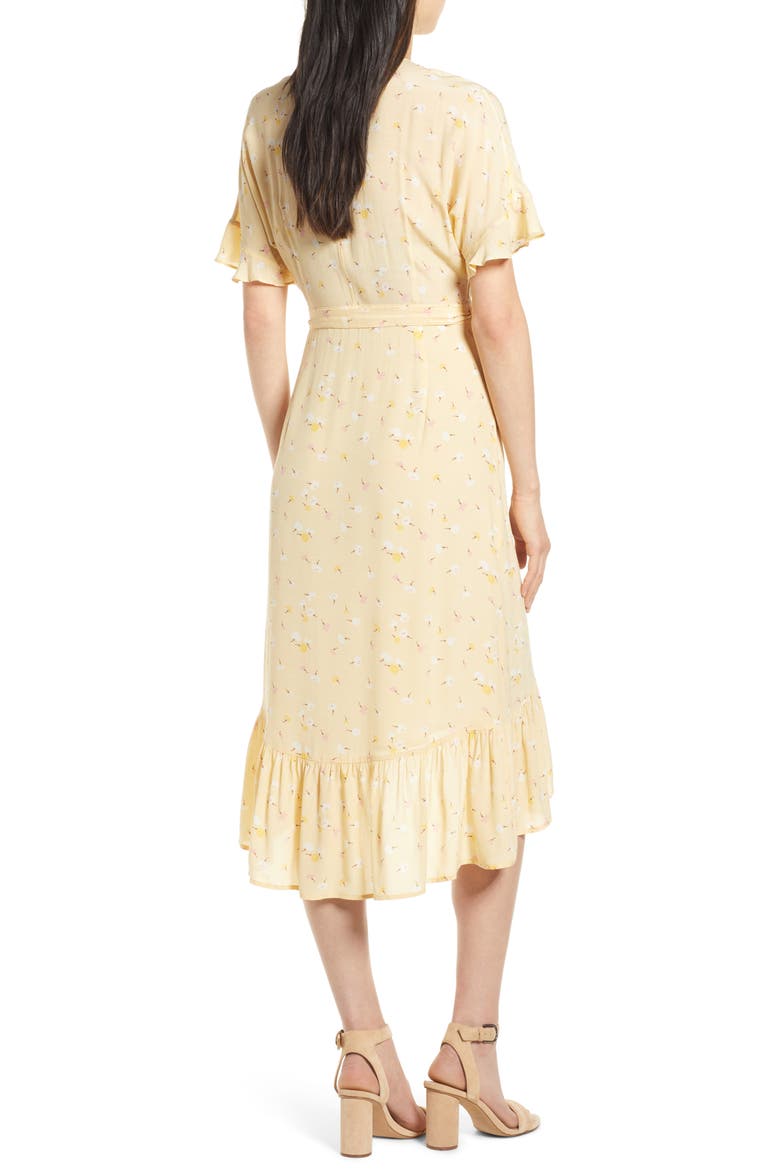 Florence Daisy Print Wrap Dress, Alternate, color, SUNNY FLORAL