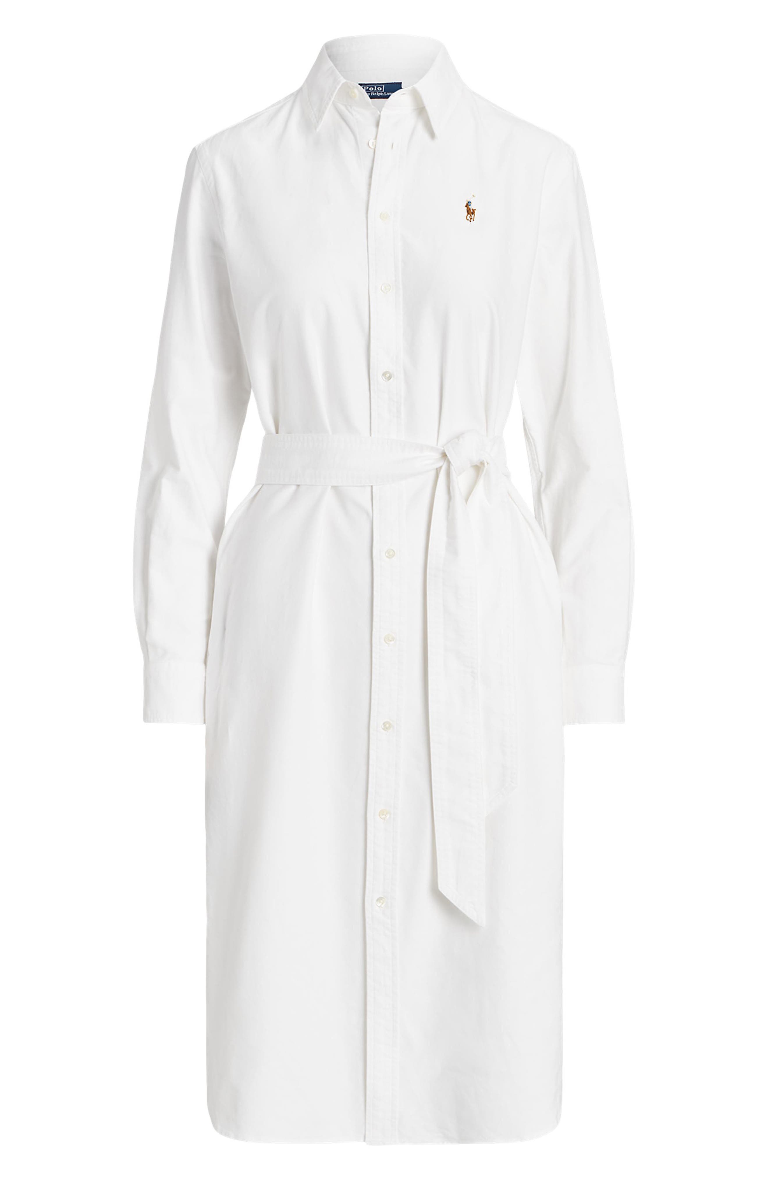 ralph lauren oxford shirt dress Belted Oxford Sleeveless Shirtdress