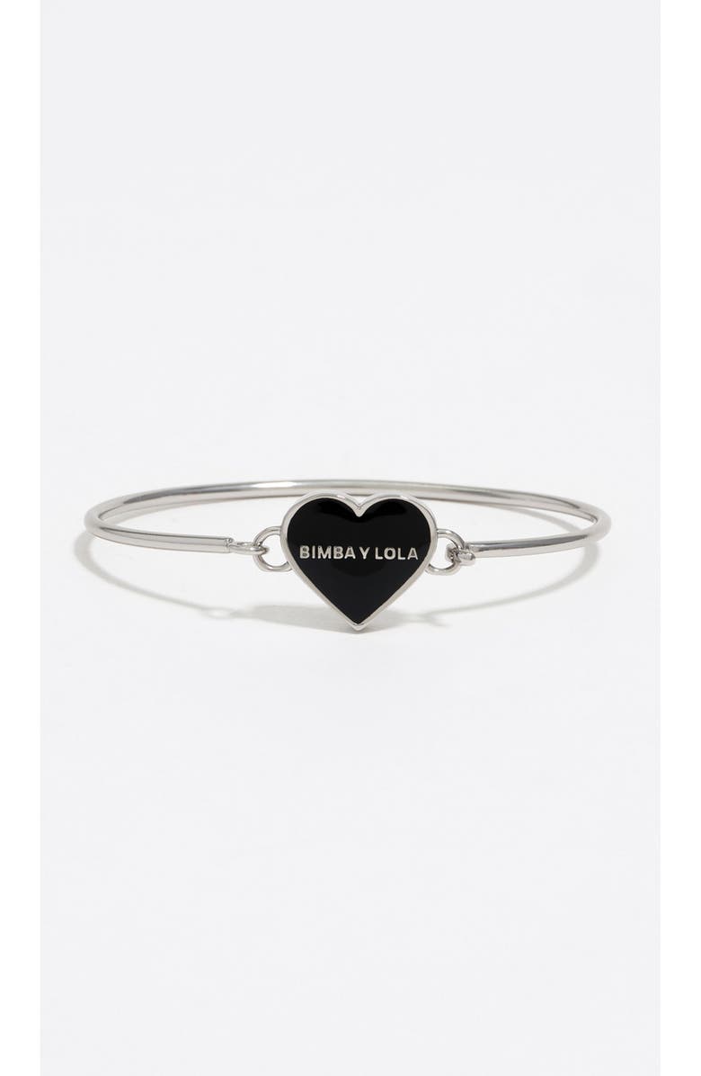 Bimba y Lola Rigid Heart Bracelet, Alternate, color, Black