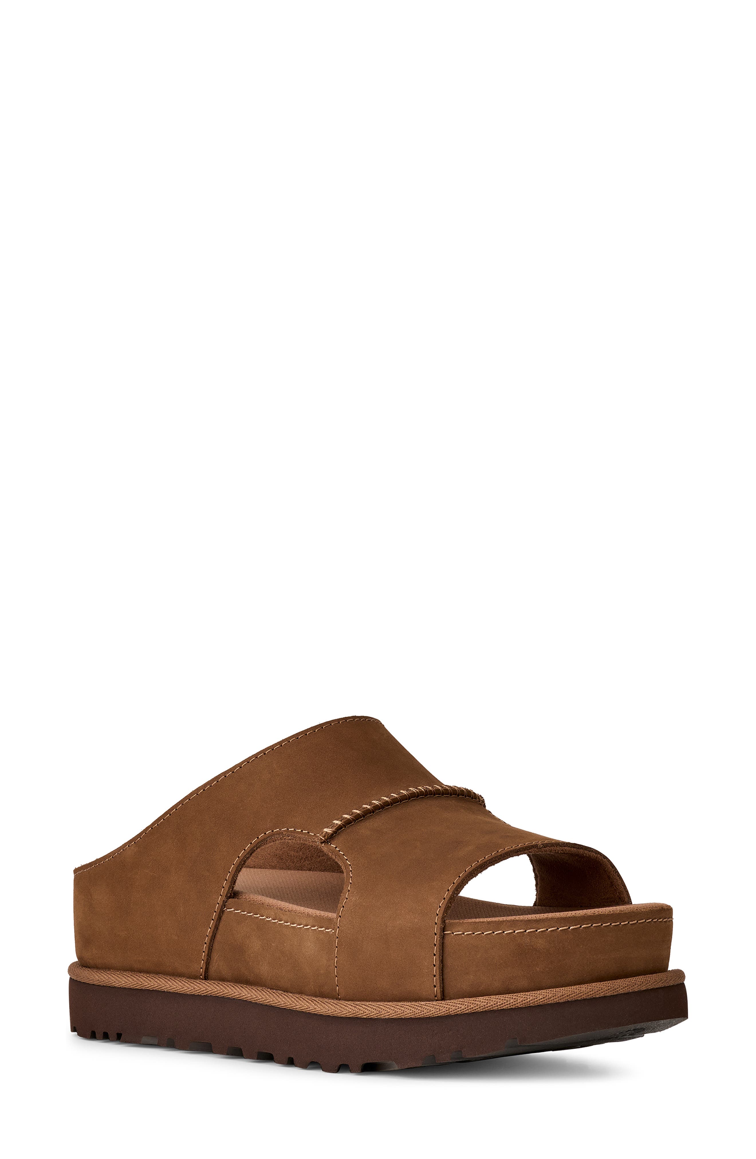 UGG<sup>®</sup> Goldenstar Hi Slide Sandal, Main, color, Dark Chestnut