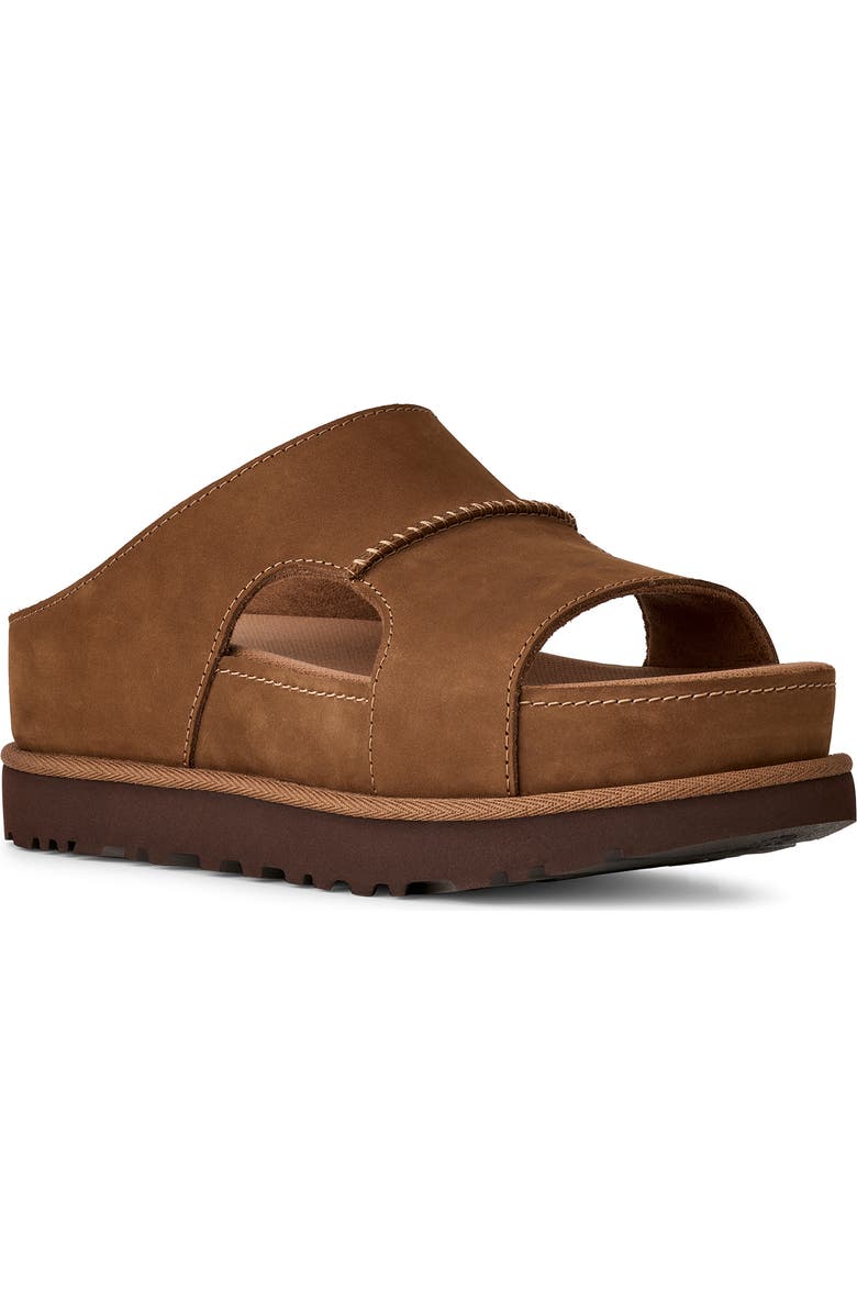 UGG<sup>®</sup> Goldenstar Hi Slide Sandal, Main, color, Dark Chestnut