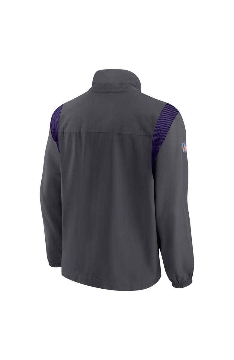 Nike Men's Nike Anthracite Minnesota Vikings Sideline Woven Logo Full-Zip Jacket, Alternate, color, 