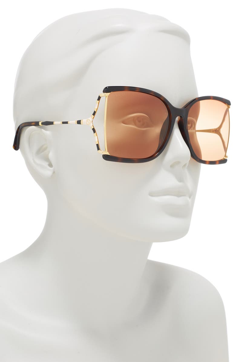 Gucci 61mm Square Sunglasses, Alternate, color,