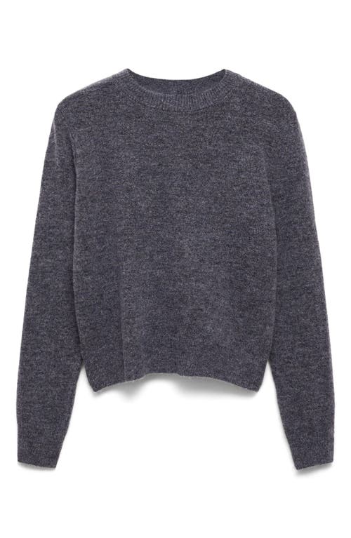 Mango Eliote Crewneck Sweater In Grey