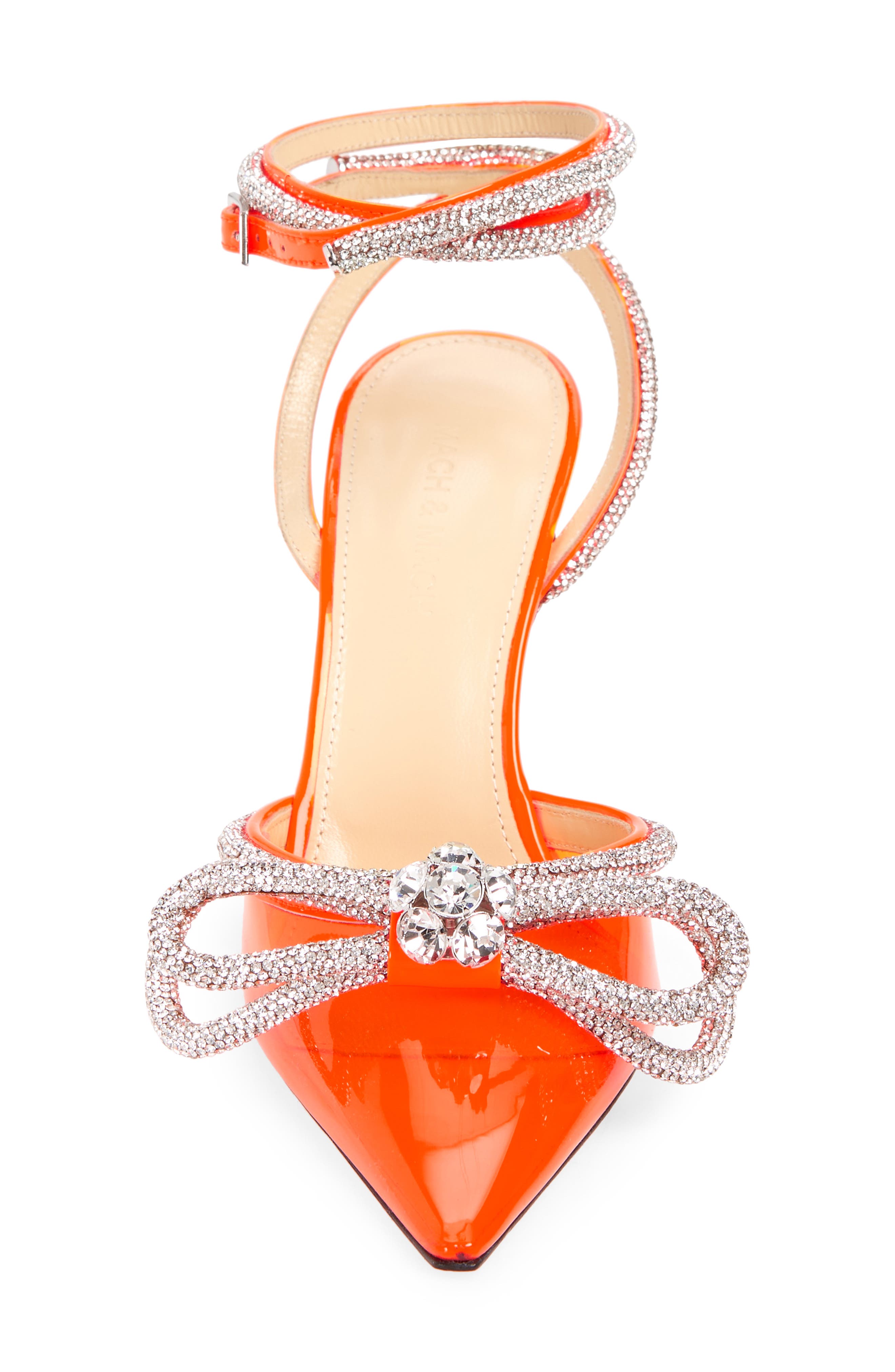 Mach & Mach Crystal Double Bow Pointed Toe Pump, Alternate, color, 