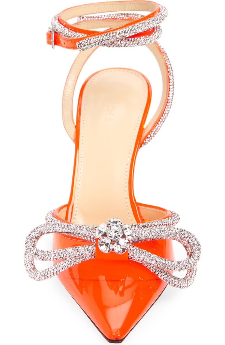 Mach & Mach Crystal Double Bow Pointed Toe Pump, Alternate, color,