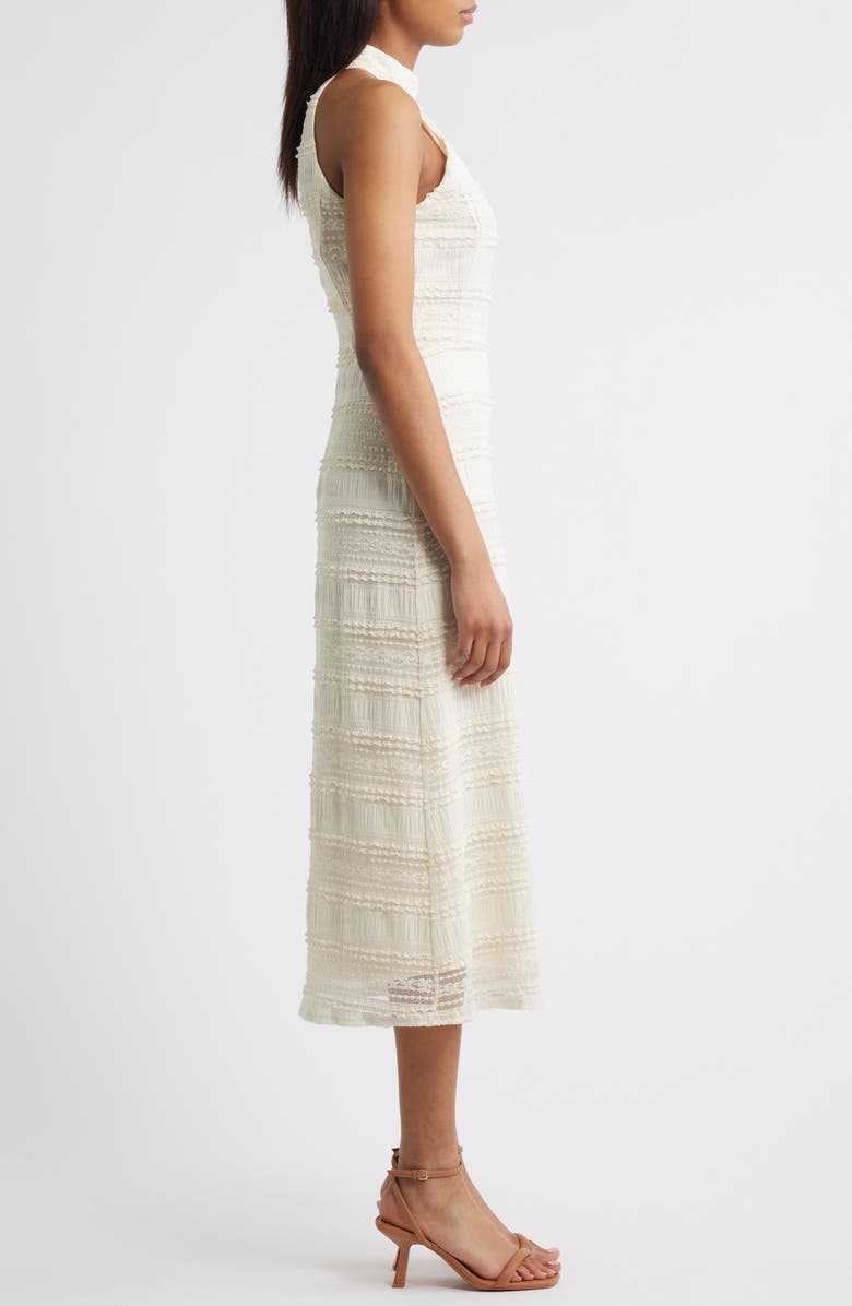 Anne Klein Lace Shirred Sleeveless Midi Dress, Alternate, color, 