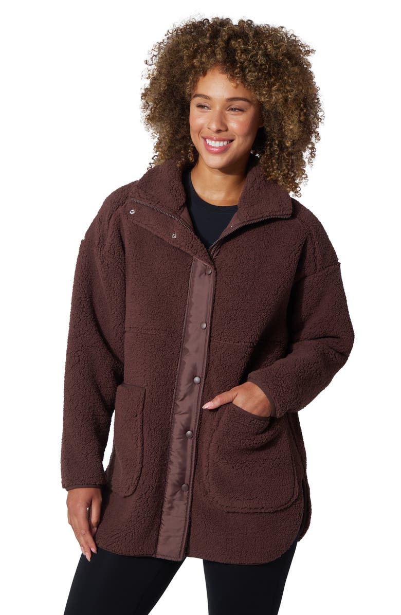 YOGALICIOUS Arctic Avenue Faux Shearling Jacket, Alternate, color, Classic Brown