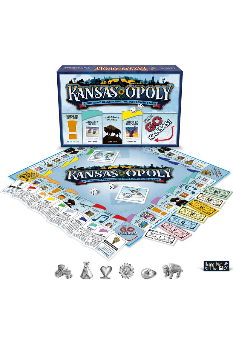 Kansasopoly Monopoly Board Game, Alternate, color, Multicolored
