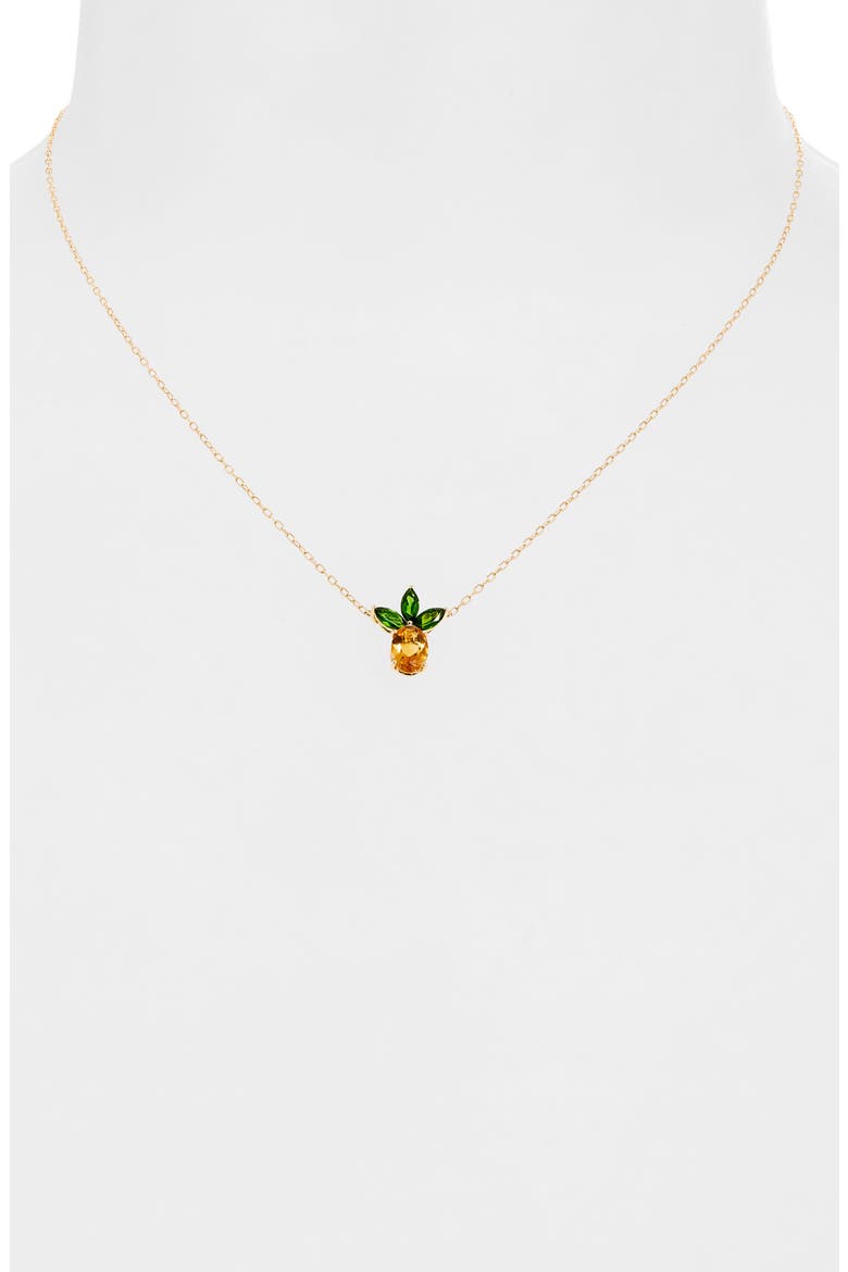 14K Gold Pineapple Pendant Necklace (Nordstrom Exclusive), Alternate, color, 14KY