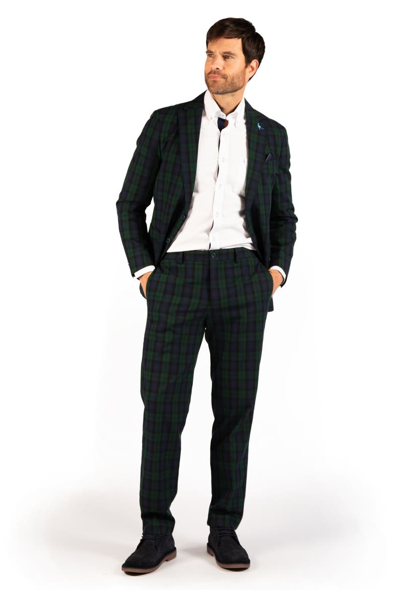 Holiday Blackwatch Plaid Sport Coat, Alternate, color, GREEN