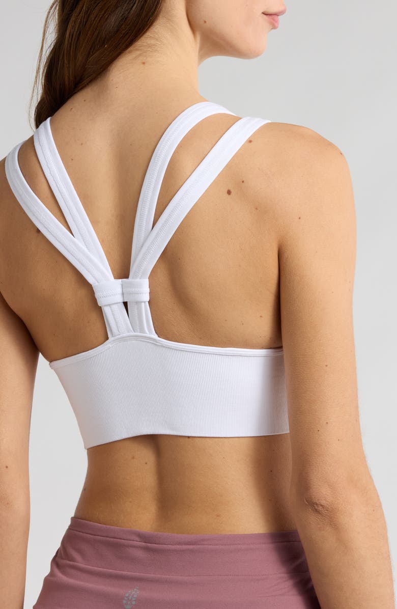 Free People FP Movement On the Radar High Neck Sports Bra, Alternate, color, White