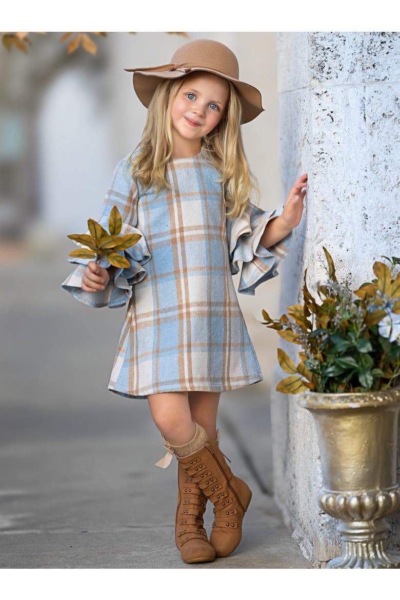 Adorable  Tiered Sleeve Sweater Dress, Alternate, color, Blue