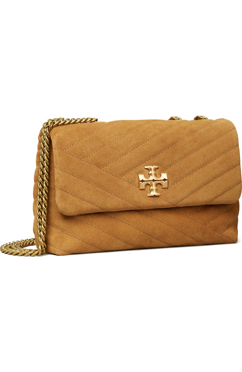 Tory Burch Small Kira Moto Quilted Suede Convertible Shoulder Bag, Alternate, color,