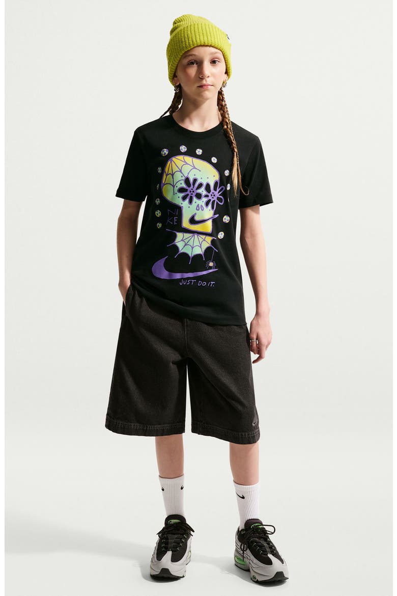 Kids' Day of the Dead Graphic T-Shirt, Main, color, BLACK
