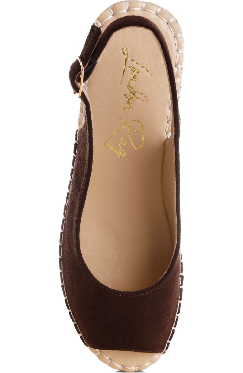 LONDON RAG Georna Platform Wedge Espadrille Sandal, Alternate, color, Brown