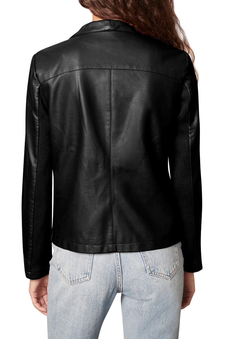 BB Dakota Faux Leather Jacket, Alternate, color, BLACK
