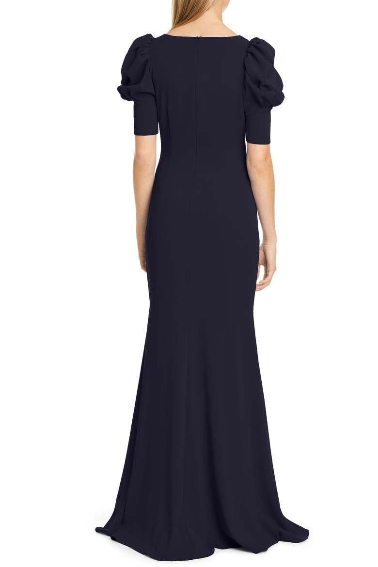 Odessa Puff Sleeve Gown, Alternate, color, NAVY