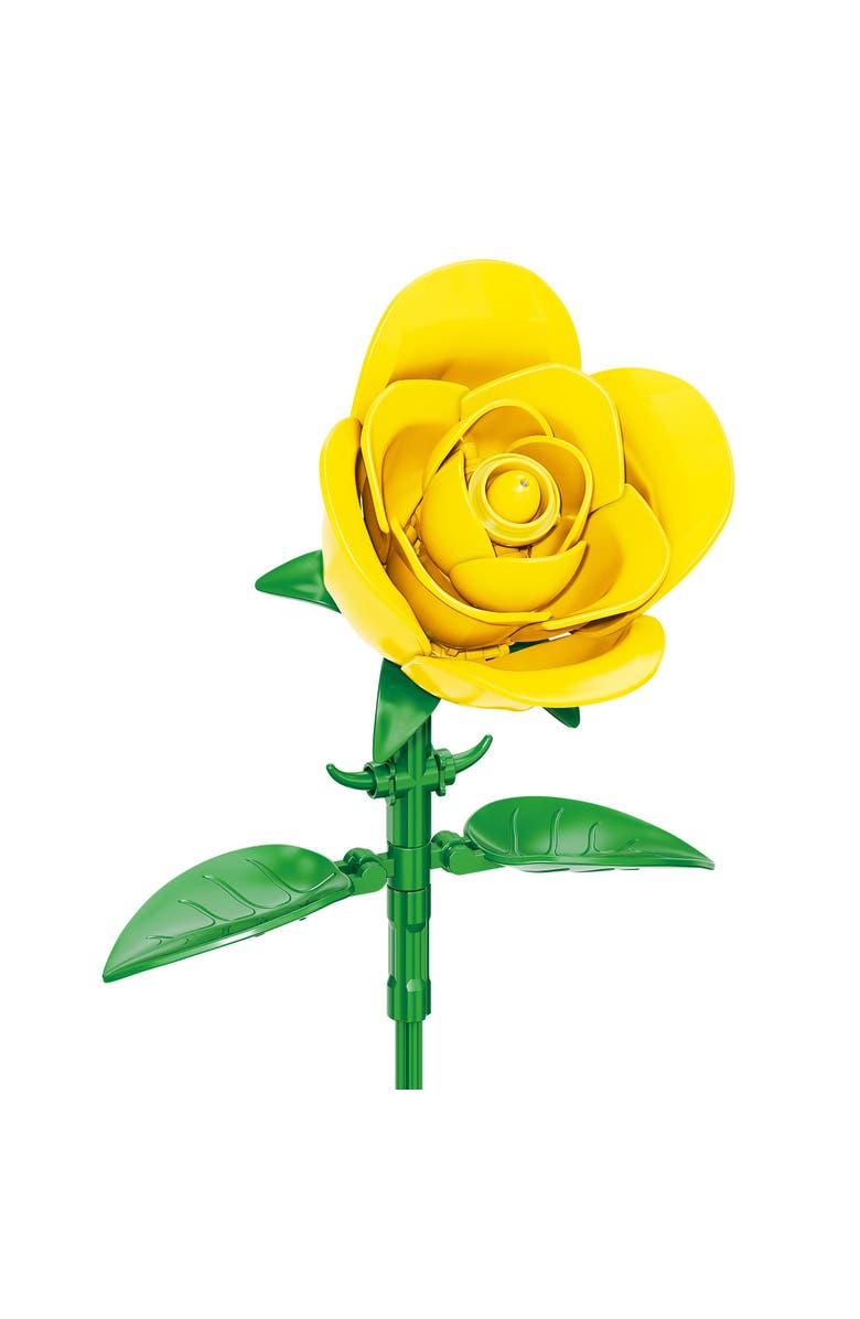 Brickcraft Bricktanicals Yellow Rose Building Set, Alternate, color, Beige