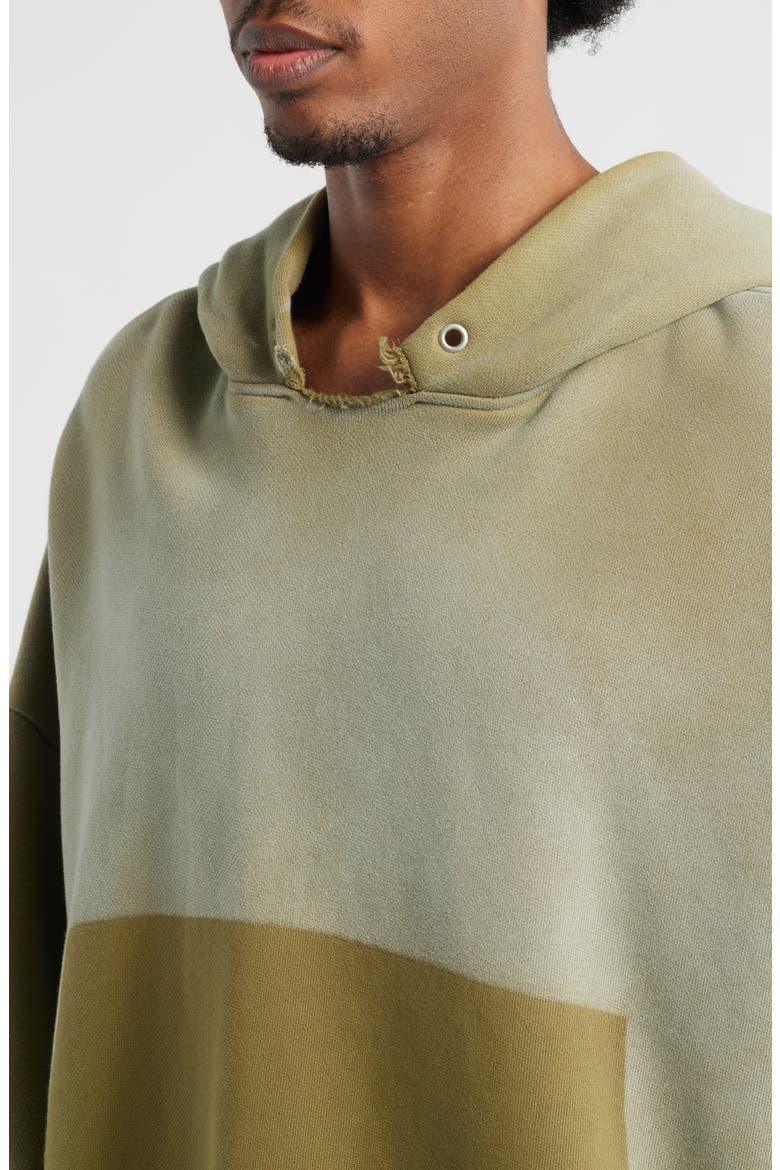 Oversize Cut Throat Hoodie, Alternate, color, OLIVE