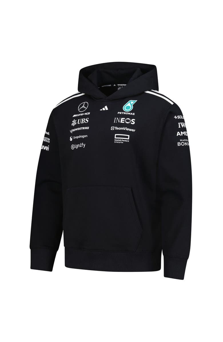 adidas Men's adidas  Black Mercedes-AMG Petronas F1 Team Team Wear Pullover Hoodie, Alternate, color, 