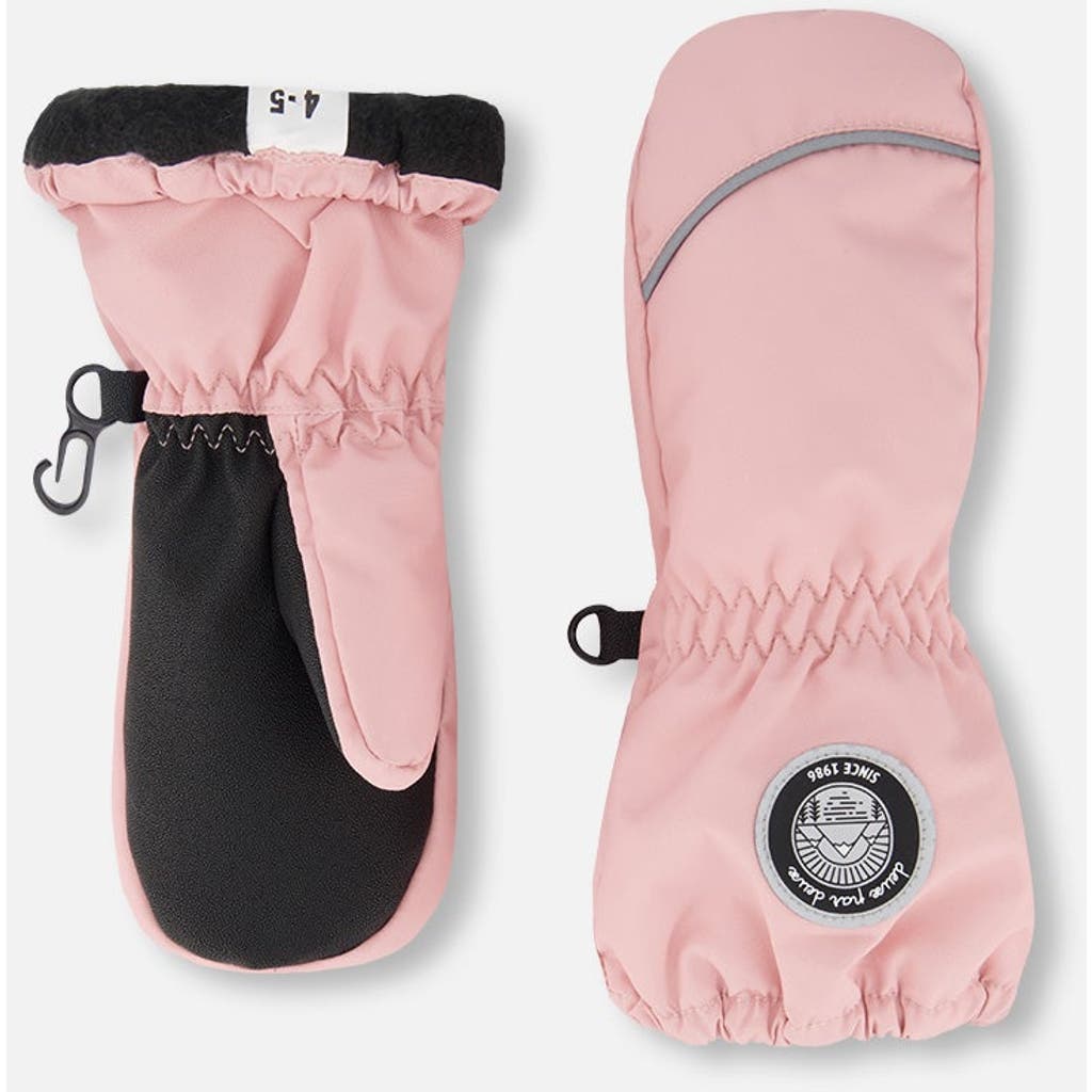 Deux Par Deux Baby Girl Winter Mittens Play In Pink