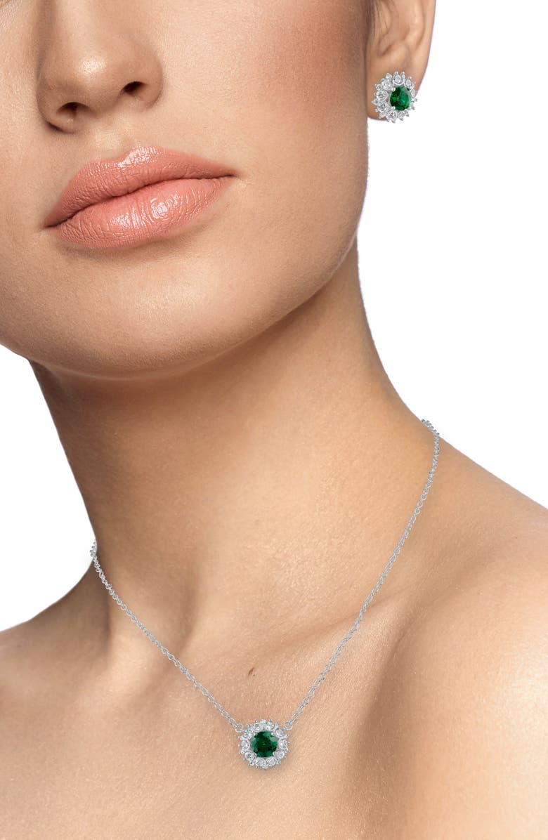 CZ by Kenneth Jay Lane 5CTTW ROUND CZ PEND SET .5IN, Alternate, color,