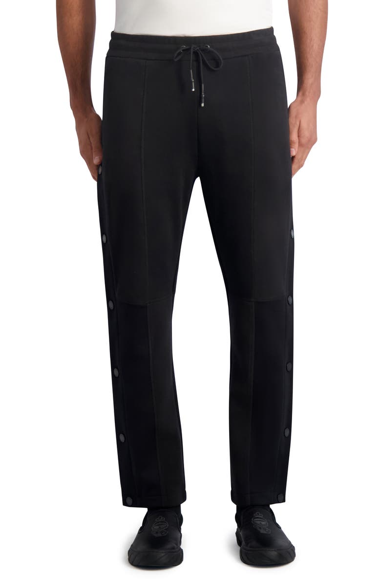 KARL LAGERFELD PARIS Double Knit Track Pants, Main, color,