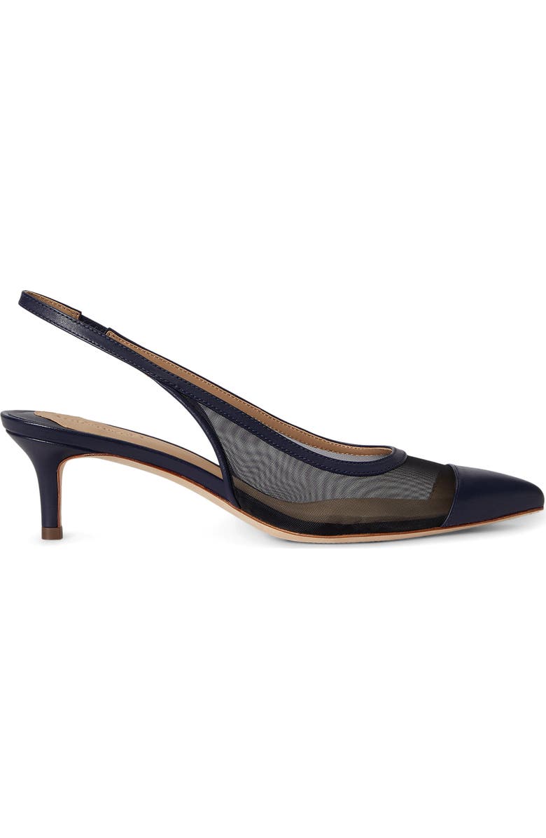 Ralph Lauren Lolah Slingback Pump, Alternate, color, Refined Navy