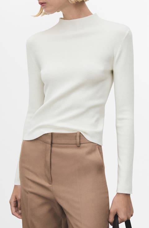 Fitted Mock Neck Sweater (Regular & Plus)