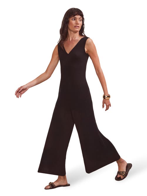 Ro&zo Sleeveless Jersey V Neck Jumpsuit In Brown