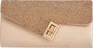 LADY COUTURE Chic Rhinestone & Satin Envelope Clutch
