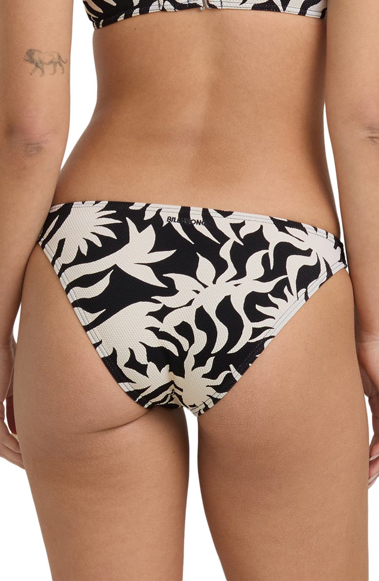 Billabong By My Side Tropic Bikini Bottoms, Alternate, color, Black White