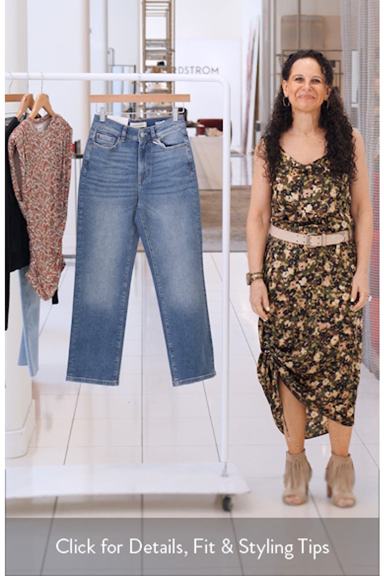 ASE High Waist Ankle Straight Leg Jeans video