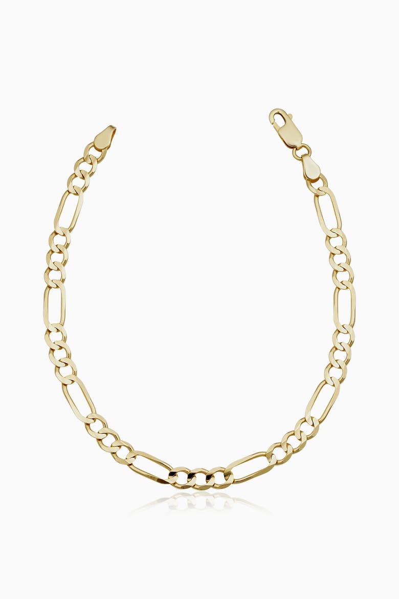 14K Yellow Gold Florentine Figaro Bold Bracelet, Main, color, Yellow Gold