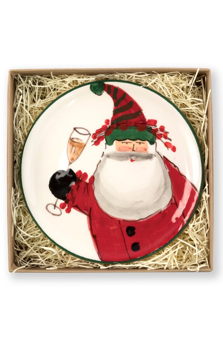 VIETRI Old St. Nick Set of 4 Cocktail Plates, Alternate, color, 