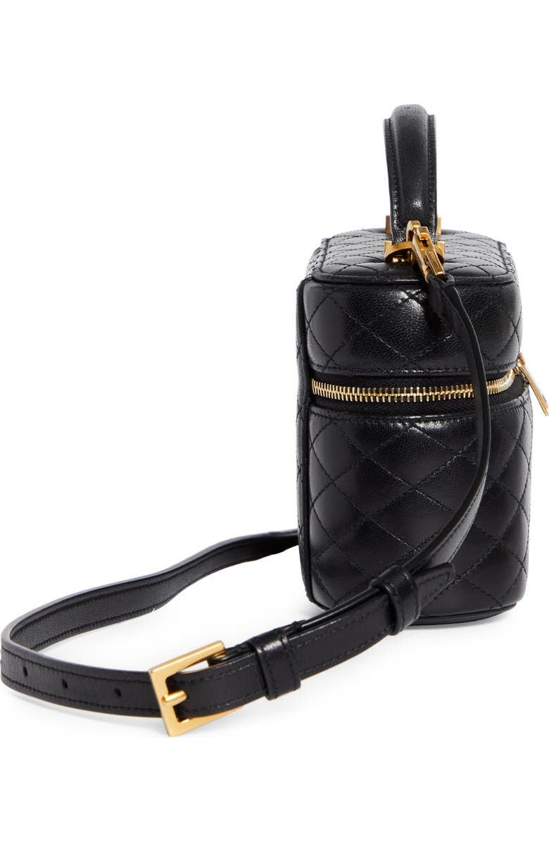 Saint Laurent Mini Gaby Quilted Leather Vanity Case, Alternate, color,