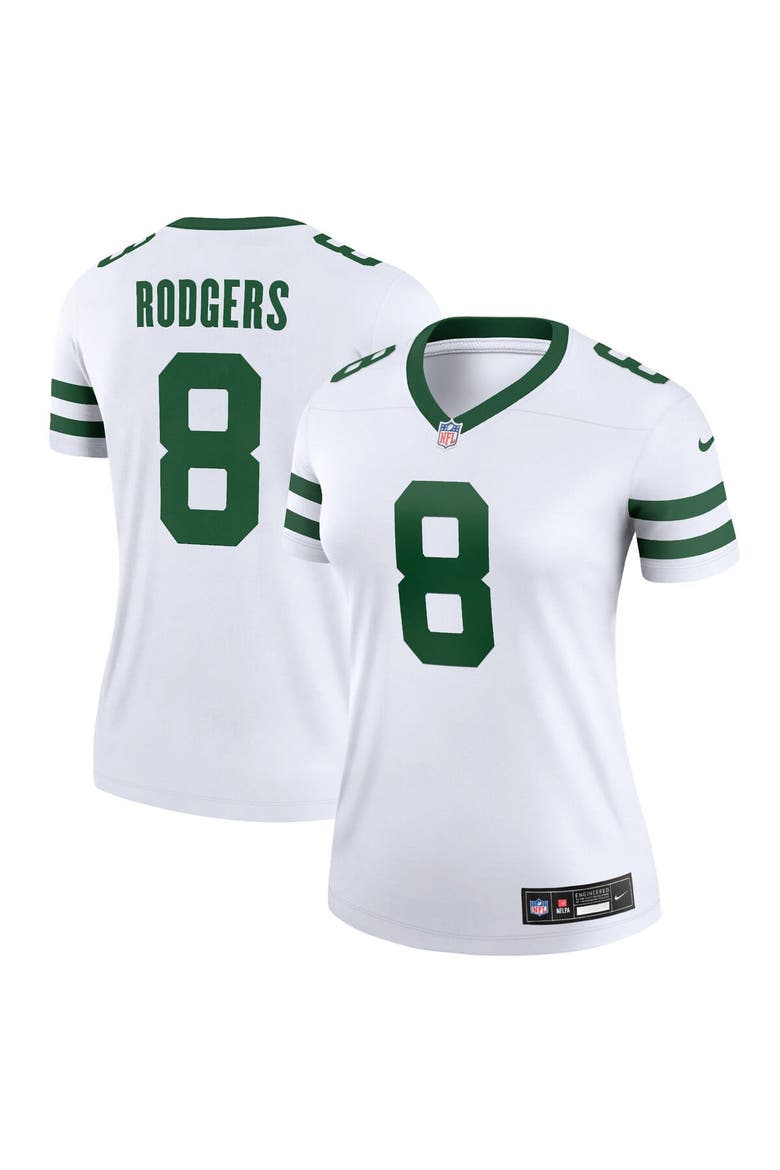 Women's Nike Aaron Rodgers Spotlight White New York Jets Alternate Legend Player Jersey, Alternate, color, White