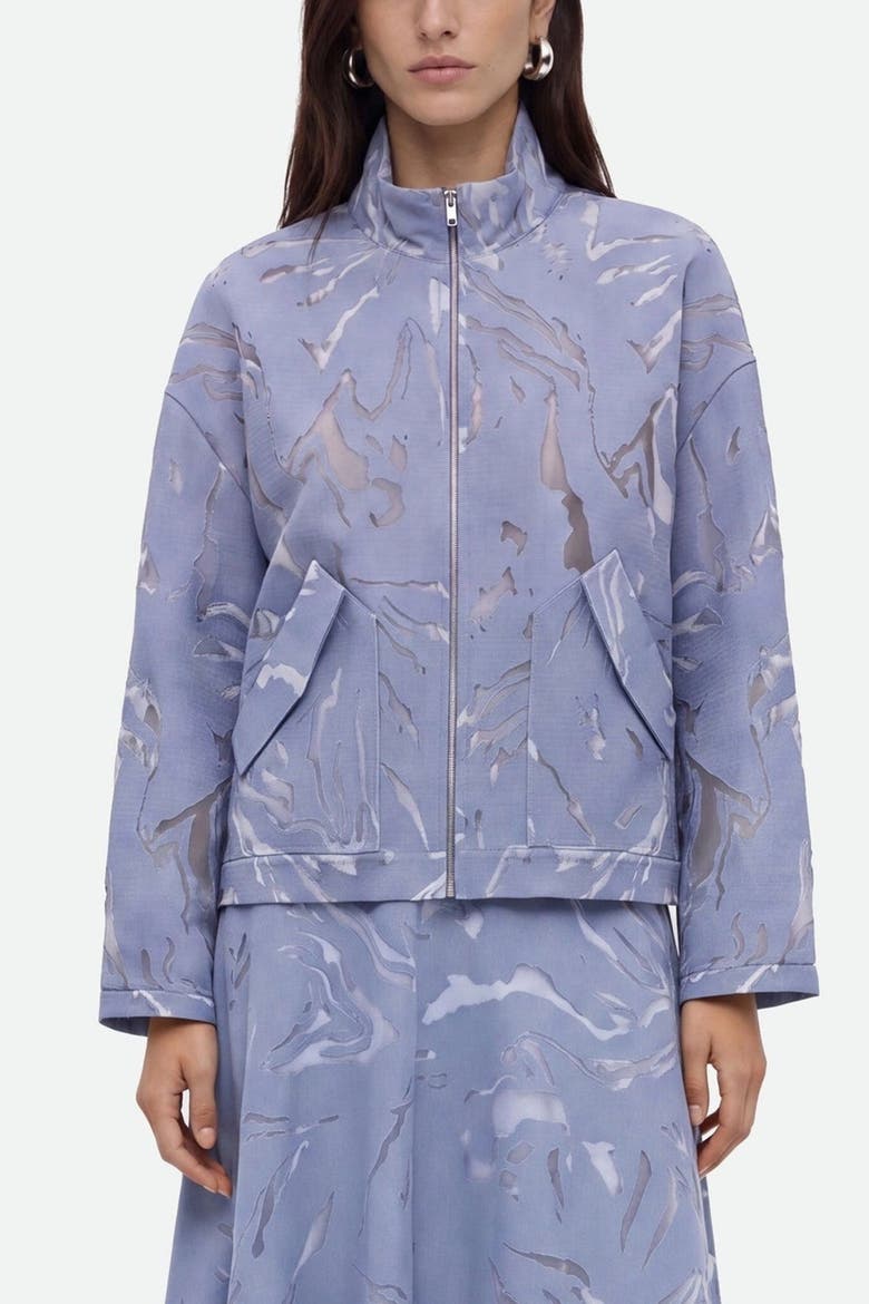 Cotton Blend Jacket, Main, color, Blue